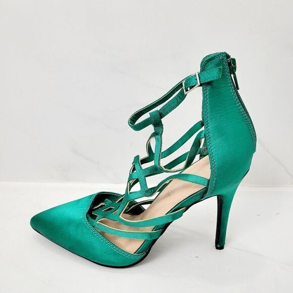 Revamped Green Party High Heels Shoes Size: 8 US - Picture 3 of 8